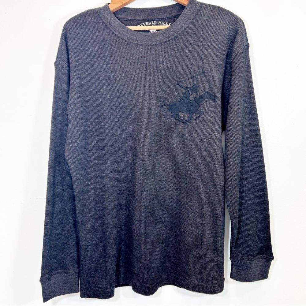 BIG PONY Beverly Hills Ralph Lauren Polo Club Thermal Long Sleeve Men's Shirt M